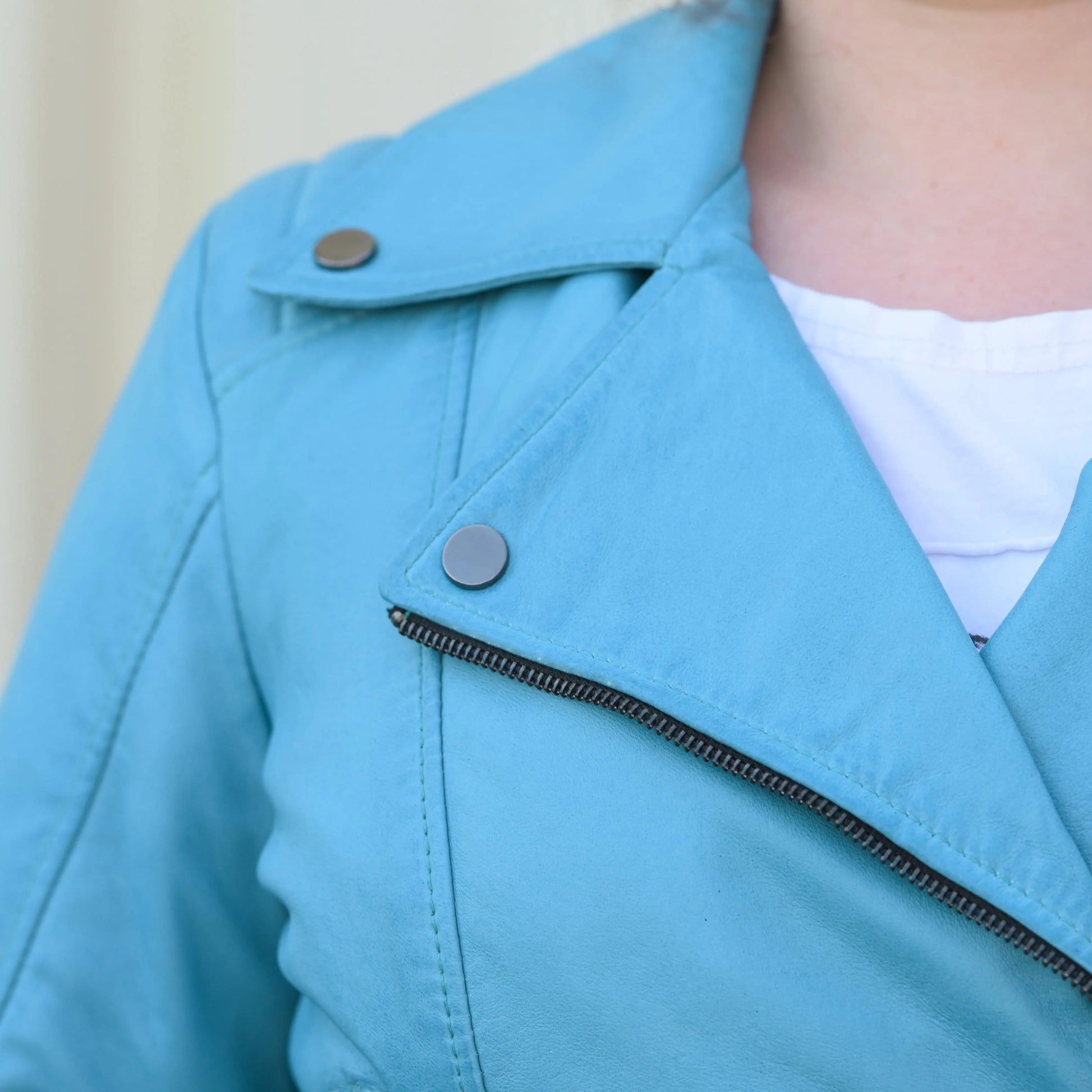 Women's Biker Look Sheep Leather Jacket