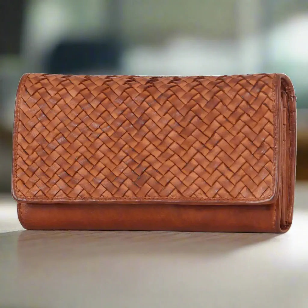 Sac à main en cuir tressé pour femme