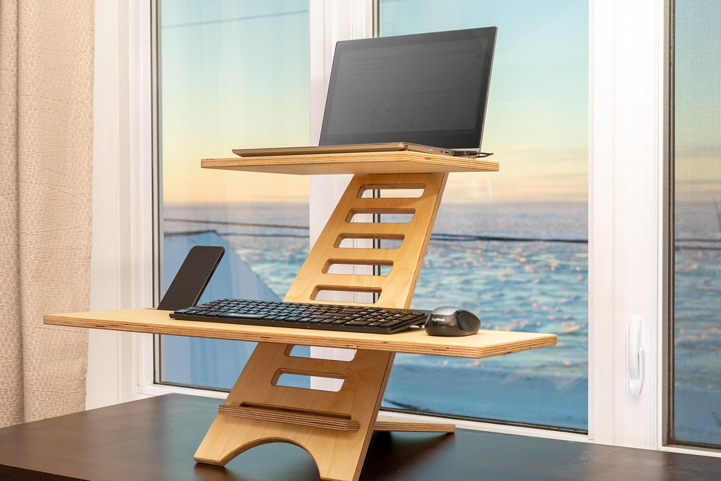 Wooden Sit-Stand Workstation