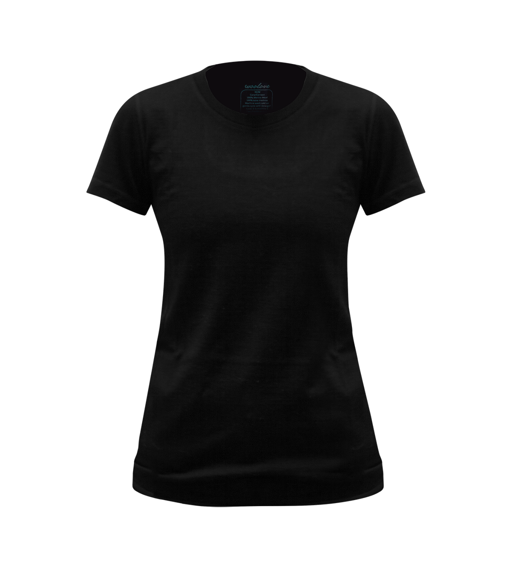 T-shirt à manches courtes pour femme, 100 % laine mérinos, 180 g/m² - Léger 