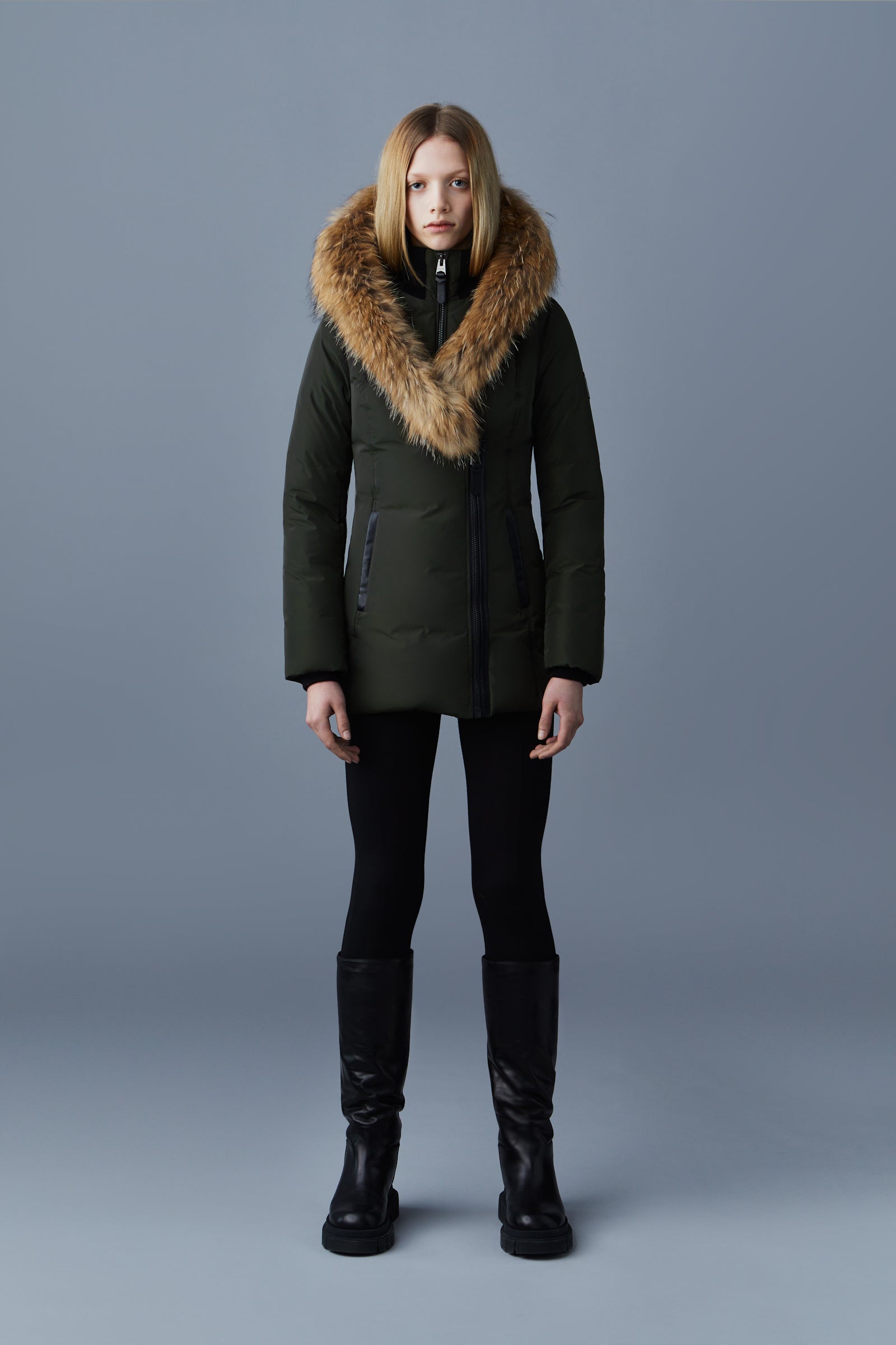 Manteau en duvet ADALI avec fourrure naturelle Signature Mackage Collar