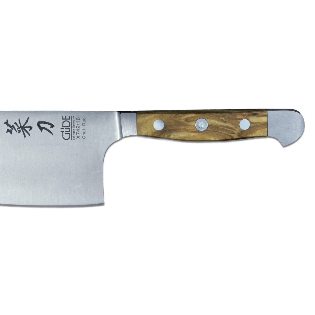 ALPHA OLIVE | Chai Dao 6 1/2" Chef Knife | Forged steel / Olive wood handle