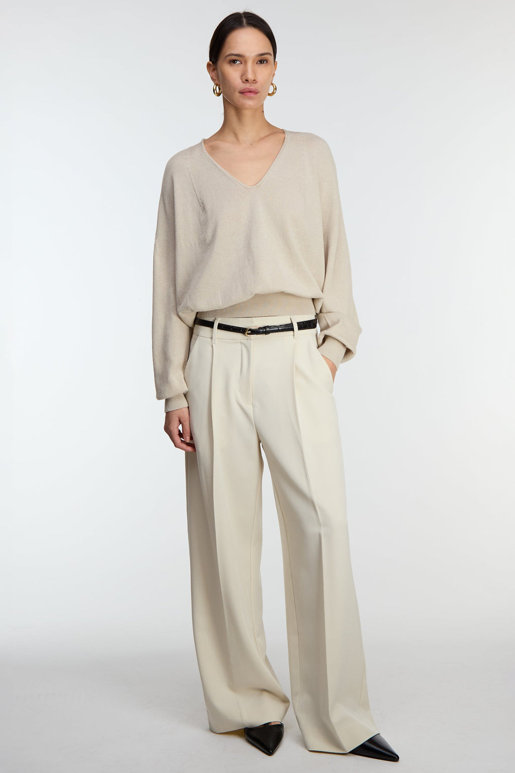 PULL COL EN V EN MAILLE 3D