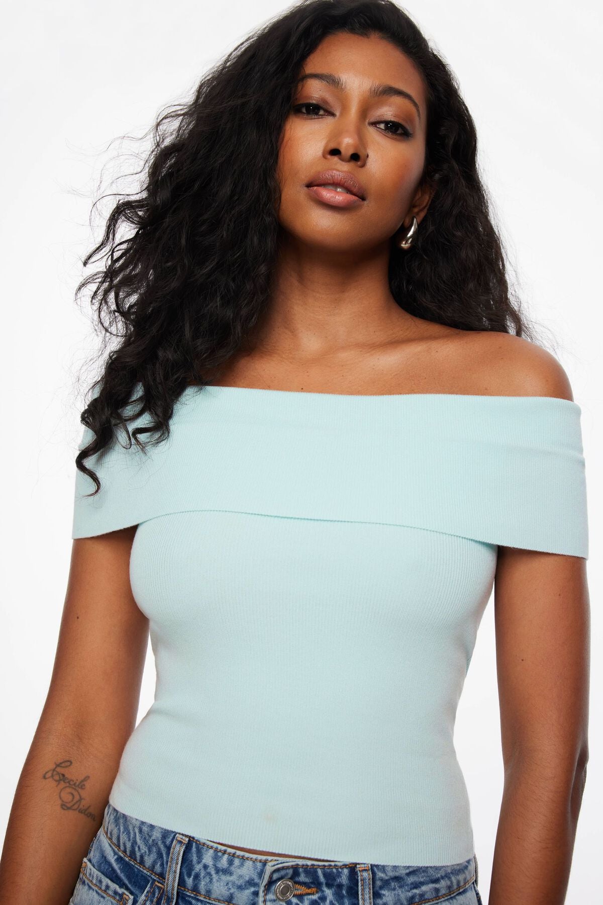 Fold Over Off Shoulder Top
