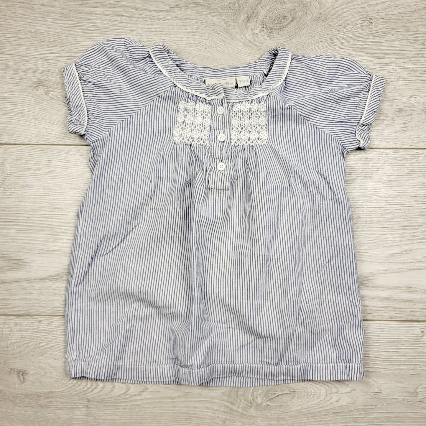 KSAL2 - Haut rayé bleu JoJo Maman Bébé. Taille 3/4T
