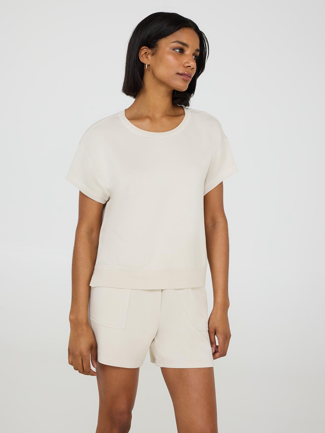 Sweat-shirt taille haute en polaire Cloud