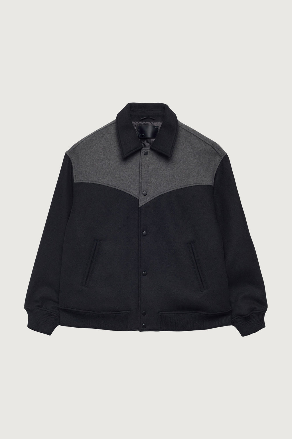 BLOUSON BOMBER EN LAINE MÉLANGÉE D'INSPIRATION WESTERN
