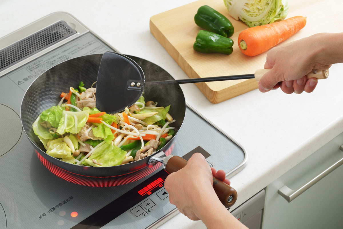 Spatule métallique chinoise Yoshikawa Cook-Pal - Fabriquée au Japon