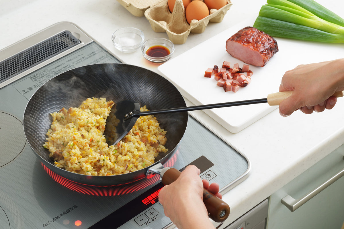 Spatule métallique chinoise Yoshikawa Cook-Pal - Fabriquée au Japon