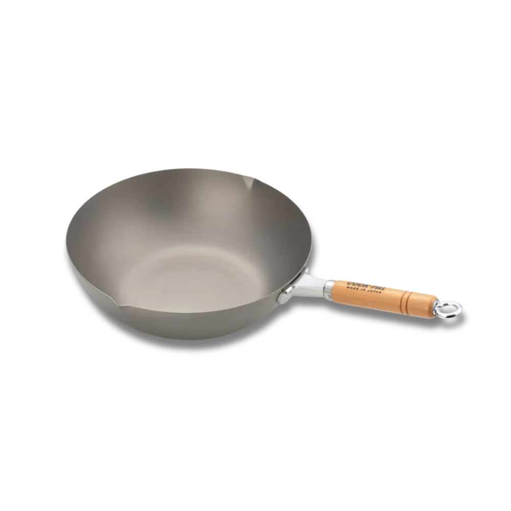 Wok en titane YOSHIKAWA COOK-PAL 30 cm – FABRIQUÉ AU JAPON
