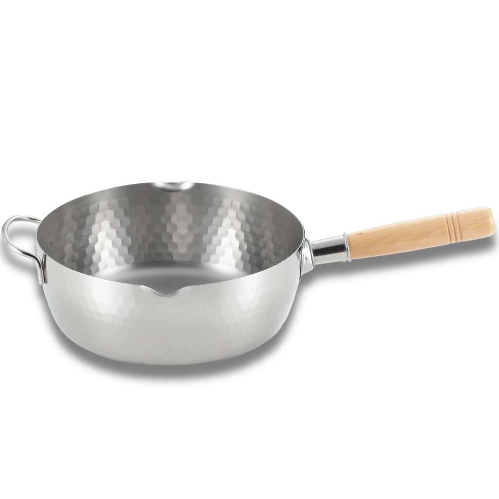Casserole Yoshikawa Yukihira 24 cm | 3,6 L | Acier inoxydable | Poignée en bois