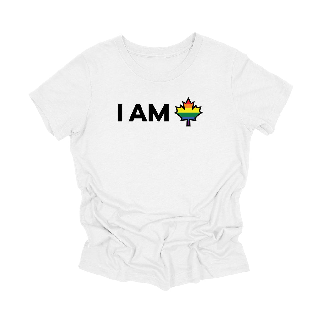 JEUNESSE - Je suis le Canada - T-shirt feuille d'érable canadienne avec drapeau LGBTQ+, T-shirt cadeau canadien, Cadeau LGBTQ+, T-shirt drapeau national - Inspired X