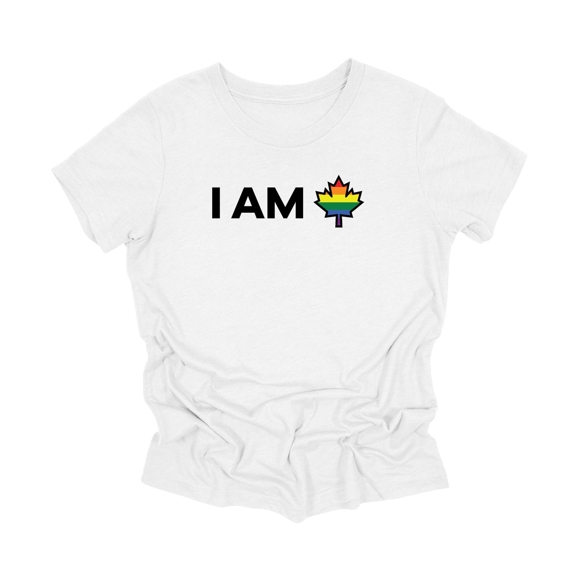 JEUNESSE - Je suis le Canada - T-shirt feuille d'érable canadienne avec drapeau LGBTQ+, T-shirt cadeau canadien, Cadeau LGBTQ+, T-shirt drapeau national - Inspired X