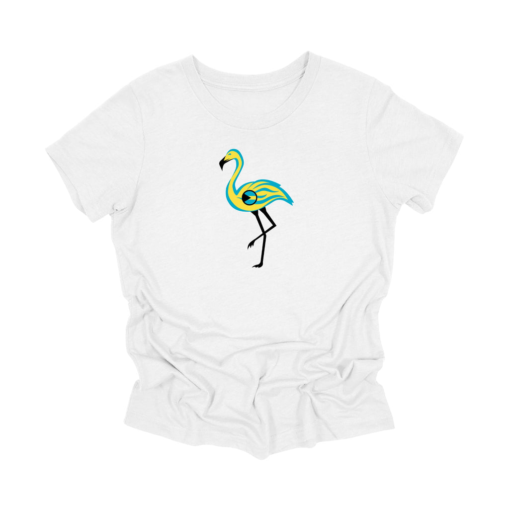 JEUNESSE - Le Flamant rose - Bahamas, T-shirt JEUNESSE, T-shirt cadeau bahaméen, T-shirt symbole national, T-shirt Caraïbes, T-shirt indicatif régional 242, T-shirt Nassau, T-shirt Antilles - Inspired X
