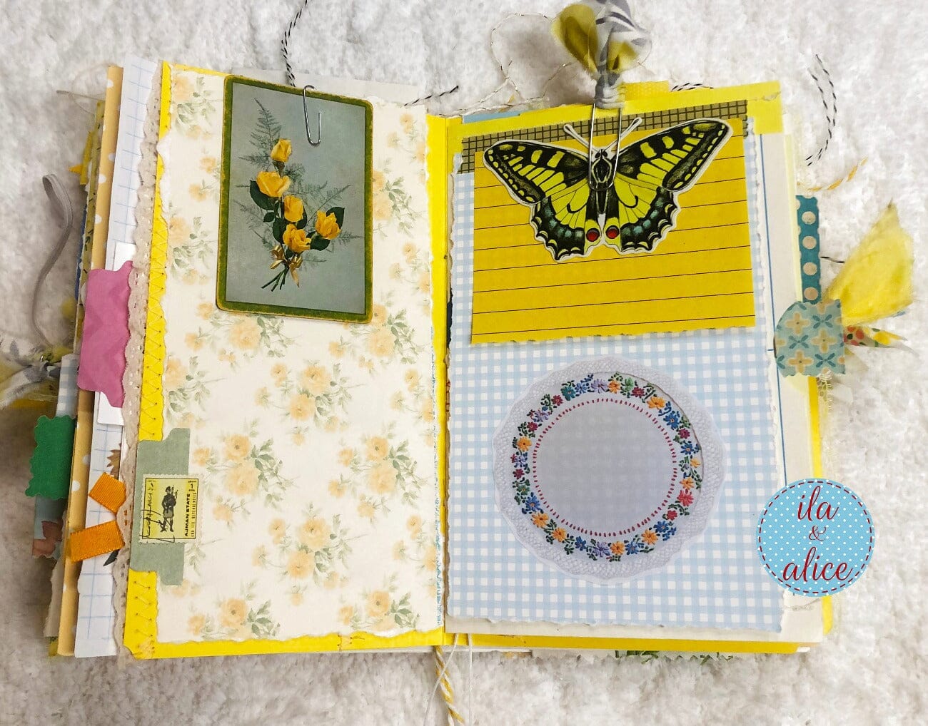 BIG Chunky Yellow Themed Junk Journal (from YouTube)