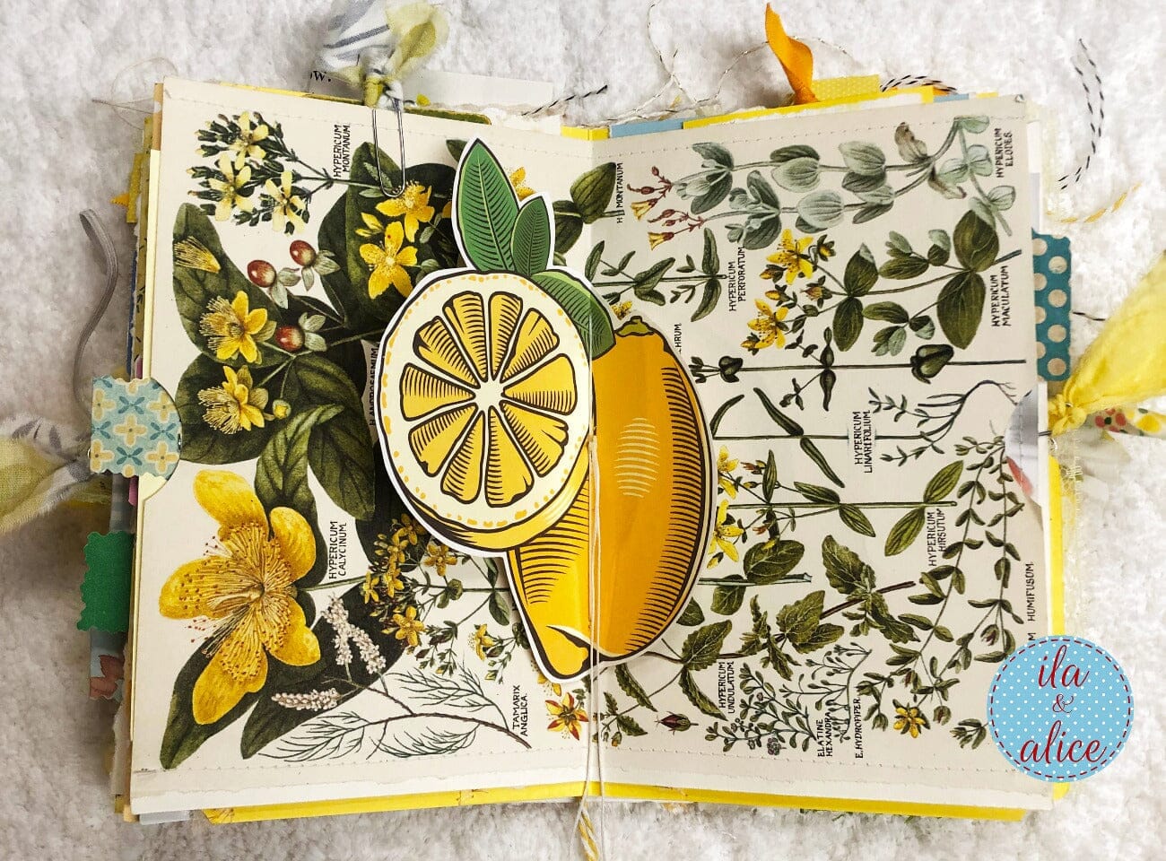 BIG Chunky Yellow Themed Junk Journal (from YouTube)