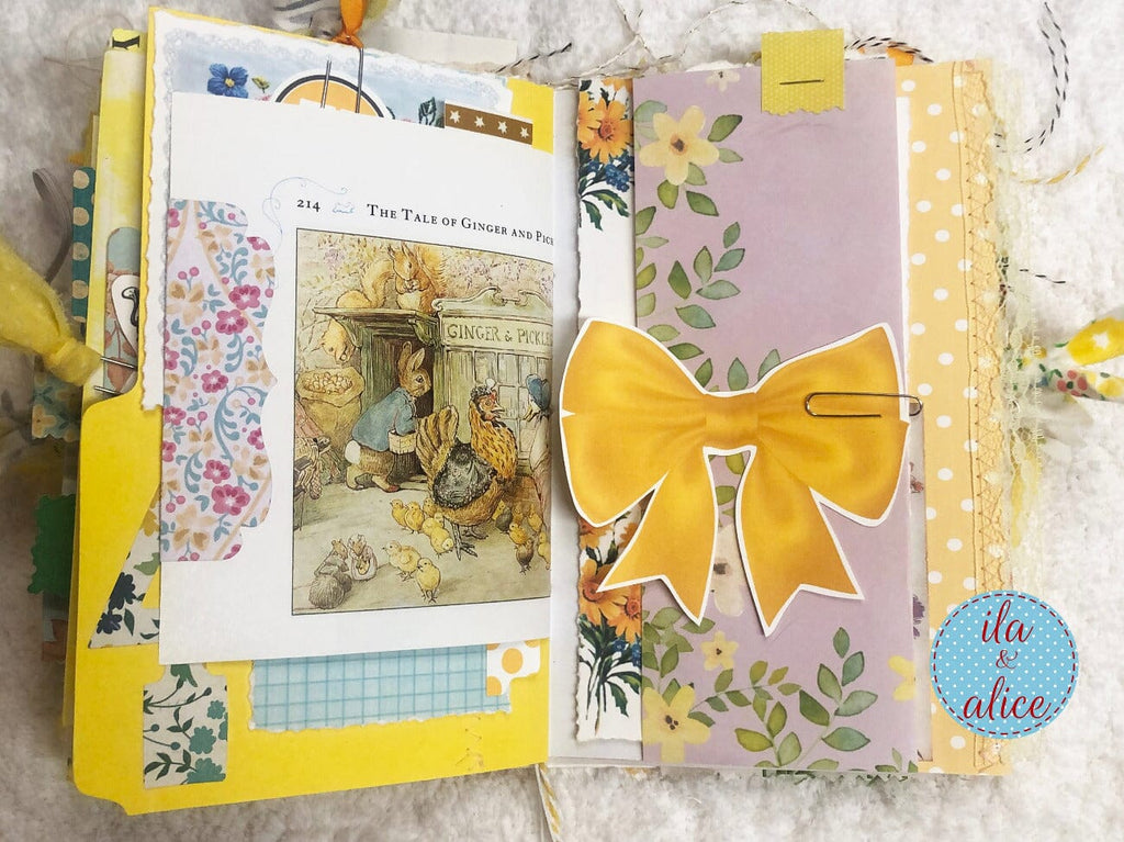 BIG Chunky Yellow Themed Junk Journal (from YouTube)