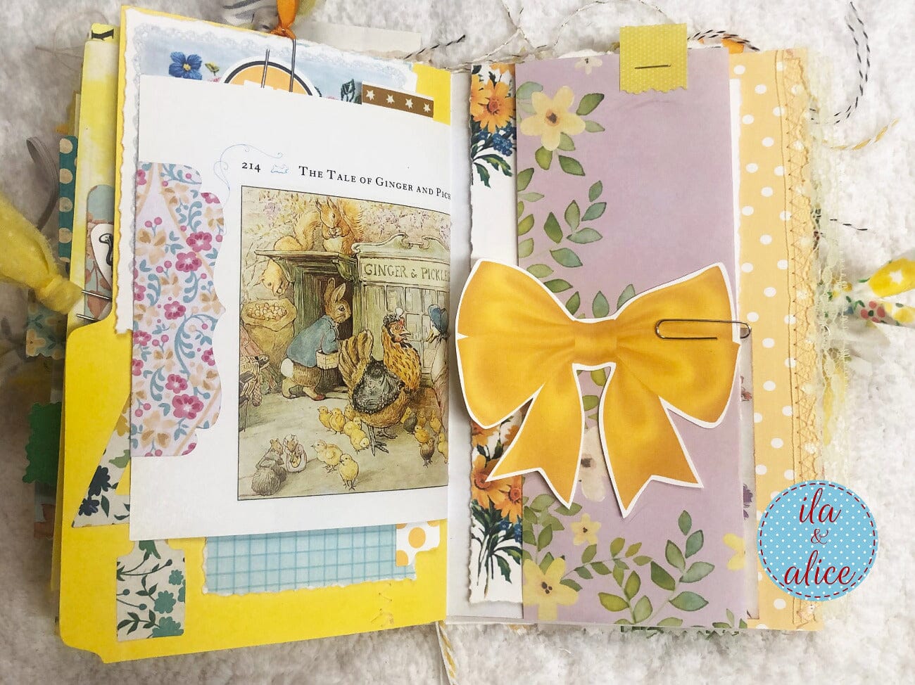 BIG Chunky Yellow Themed Junk Journal (from YouTube)