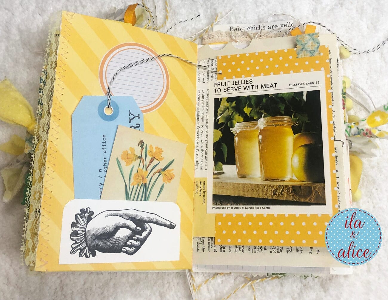 BIG Chunky Yellow Themed Junk Journal (from YouTube)