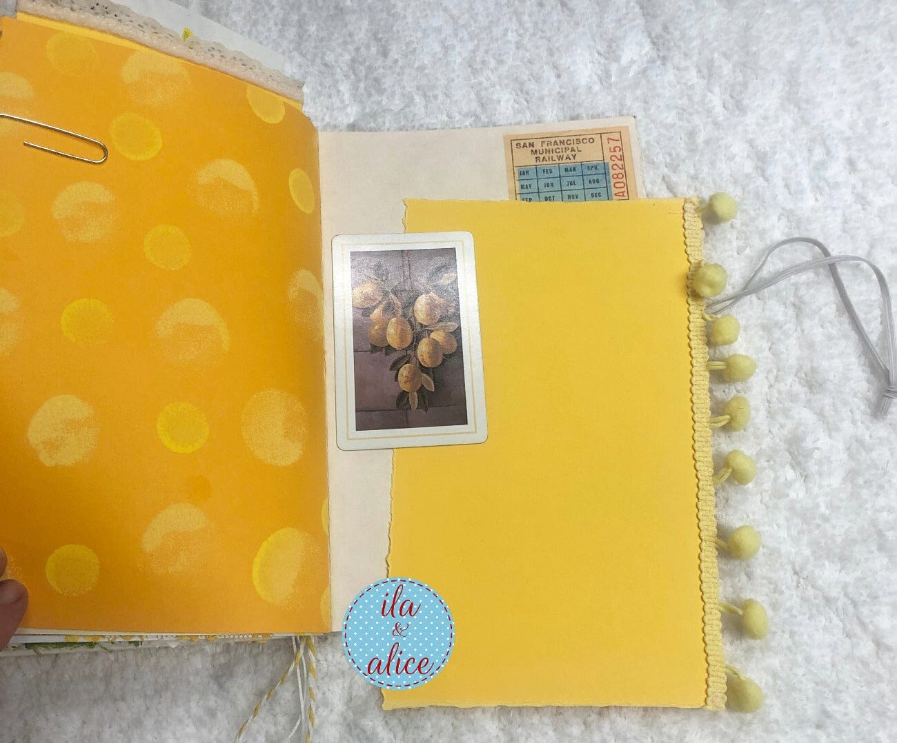BIG Chunky Yellow Themed Junk Journal (from YouTube)