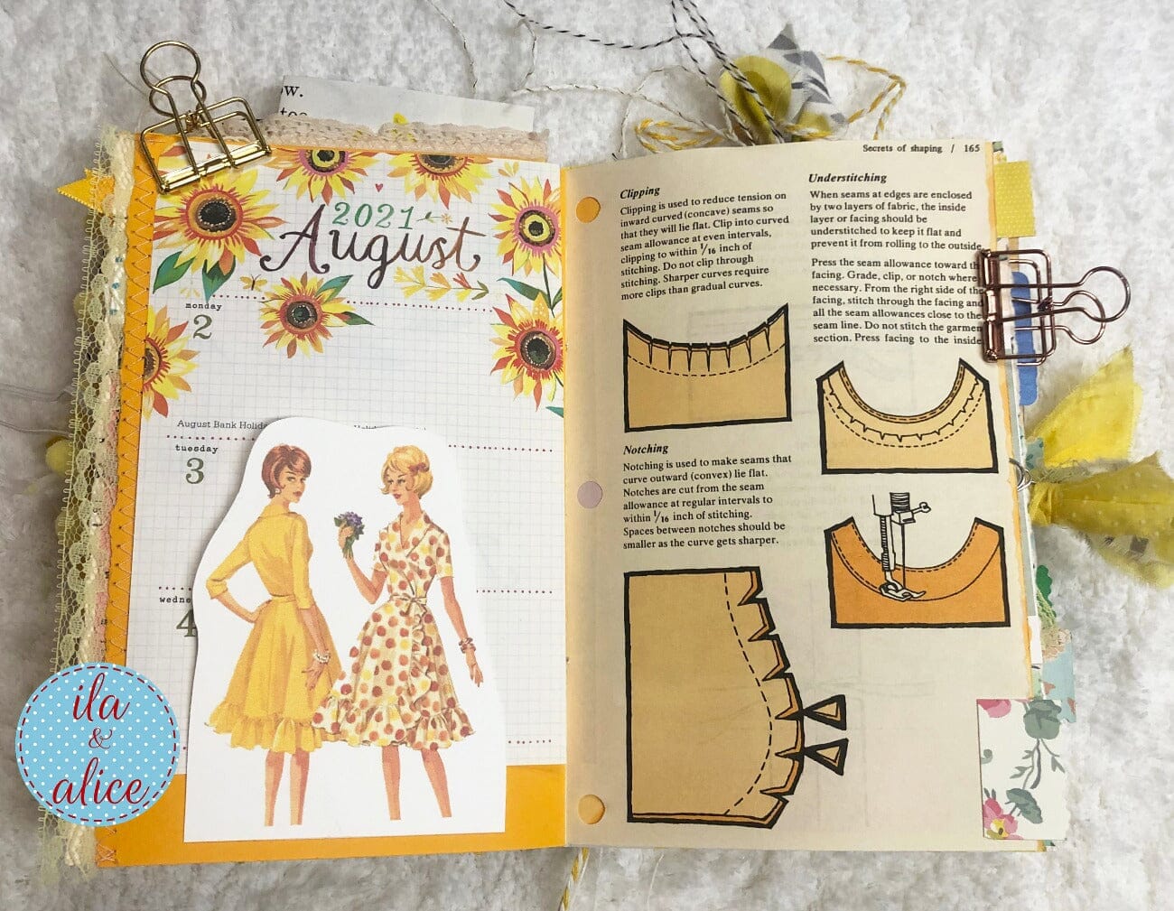 BIG Chunky Yellow Themed Junk Journal (from YouTube)