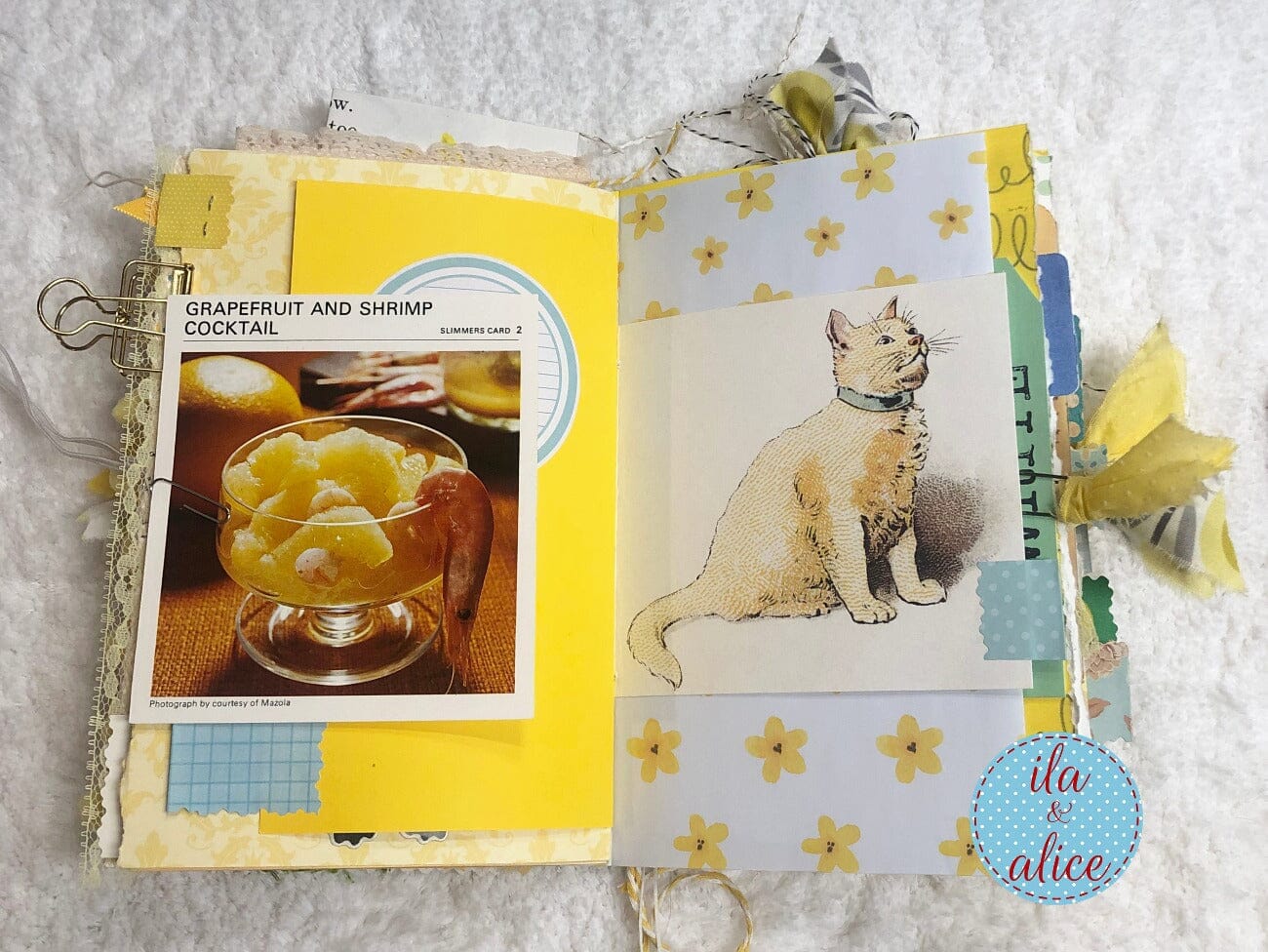 BIG Chunky Yellow Themed Junk Journal (from YouTube)