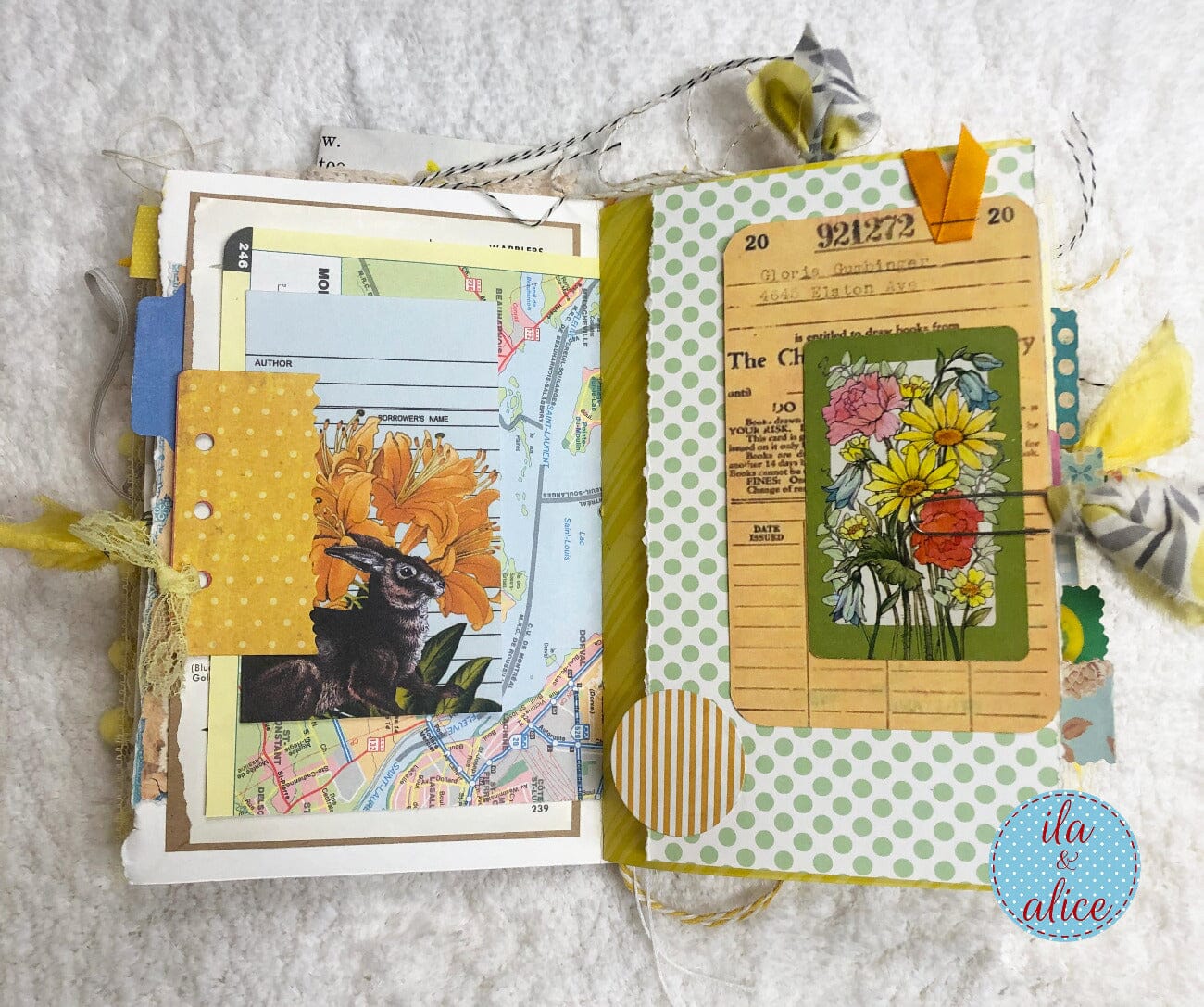 BIG Chunky Yellow Themed Junk Journal (from YouTube)