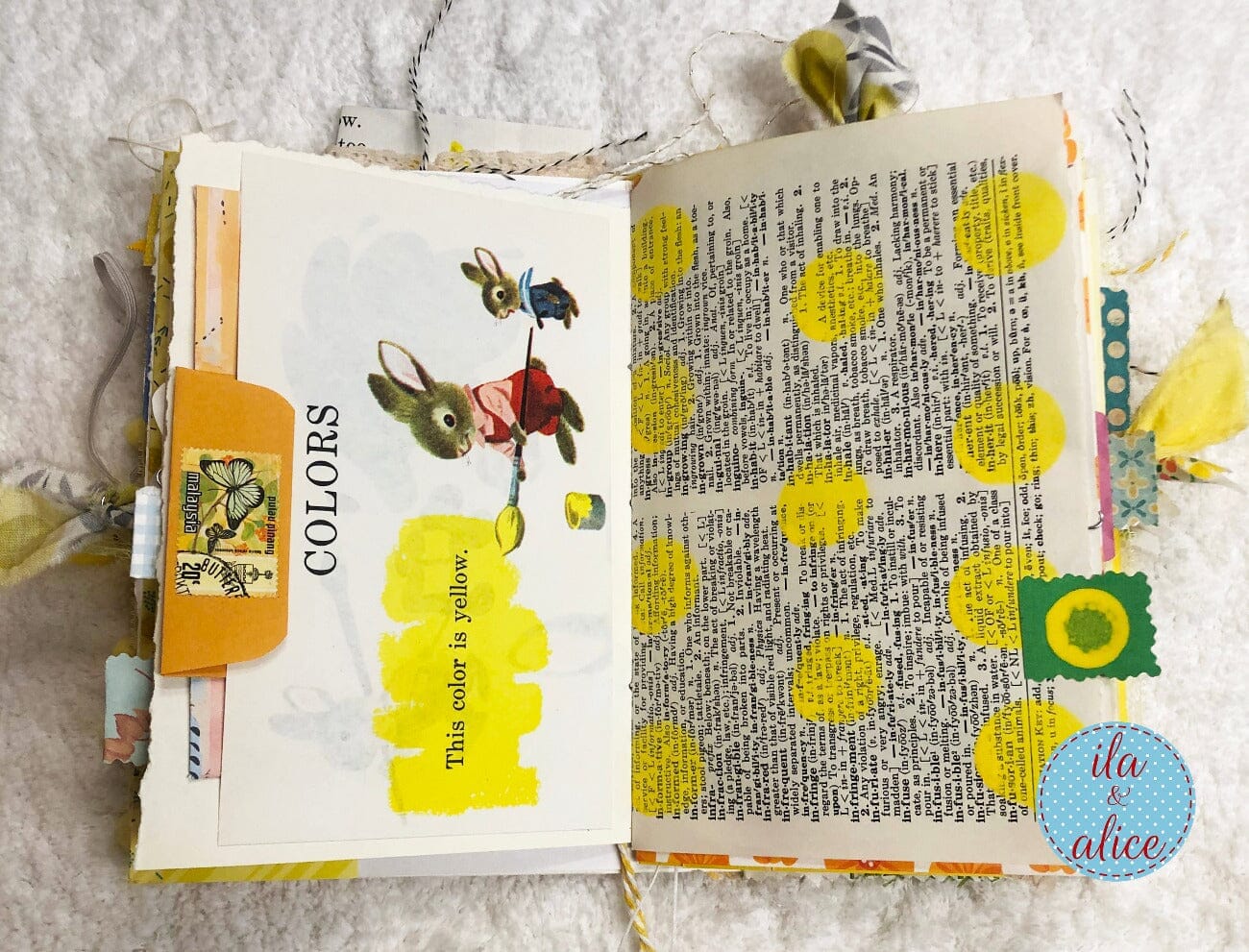 BIG Chunky Yellow Themed Junk Journal (from YouTube)