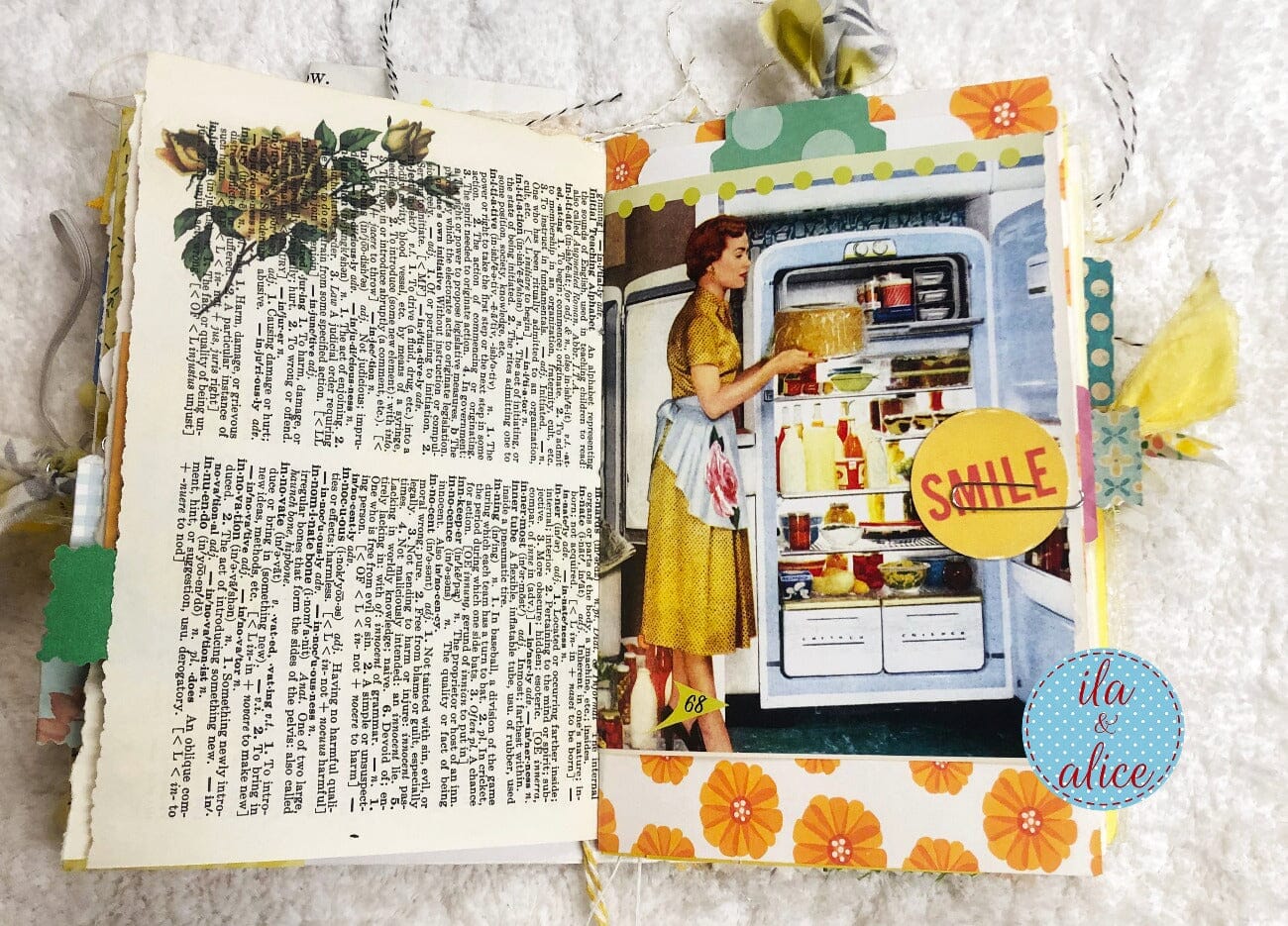 BIG Chunky Yellow Themed Junk Journal (from YouTube)