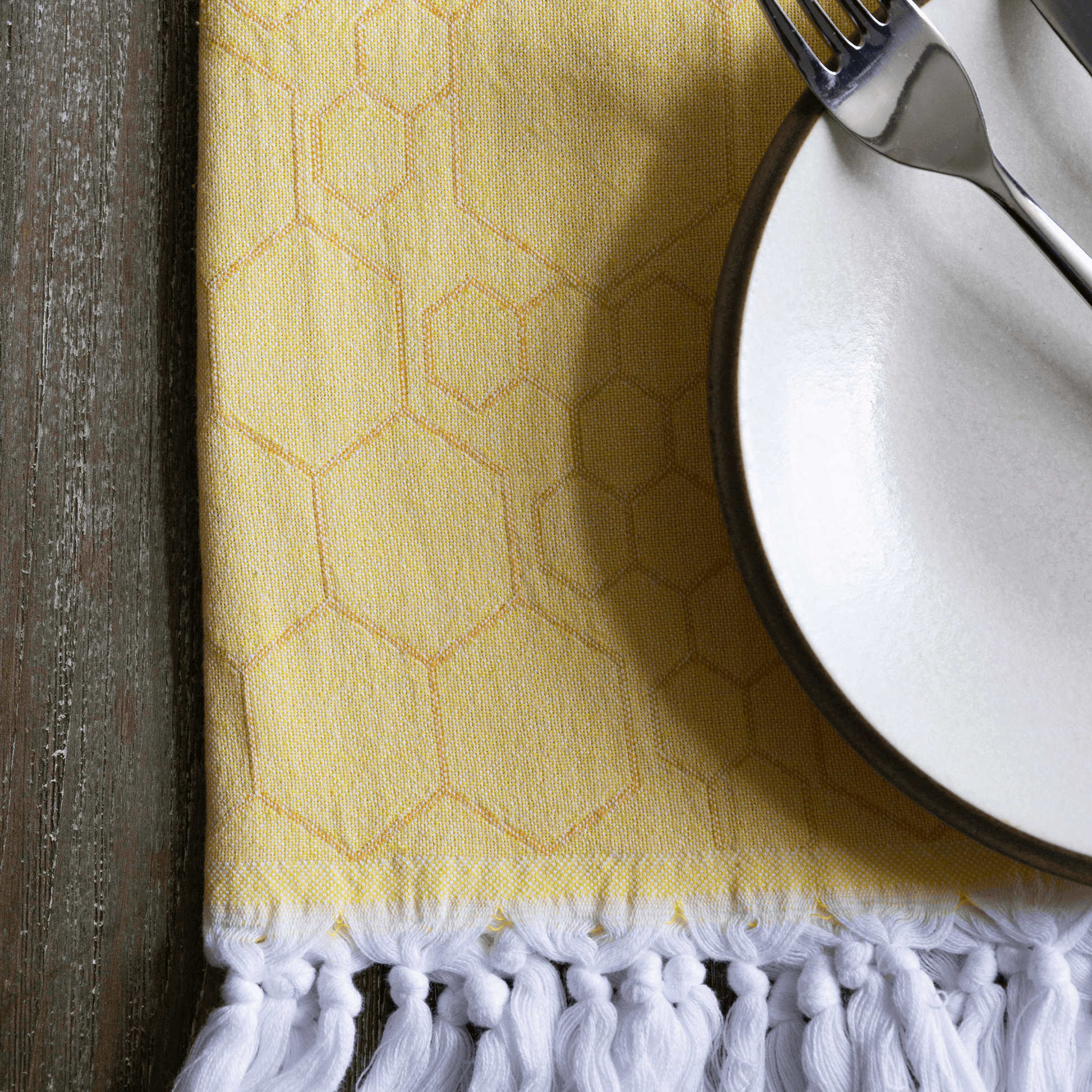Turkish Towels Canada | Hand Towel | Yellow + Orange