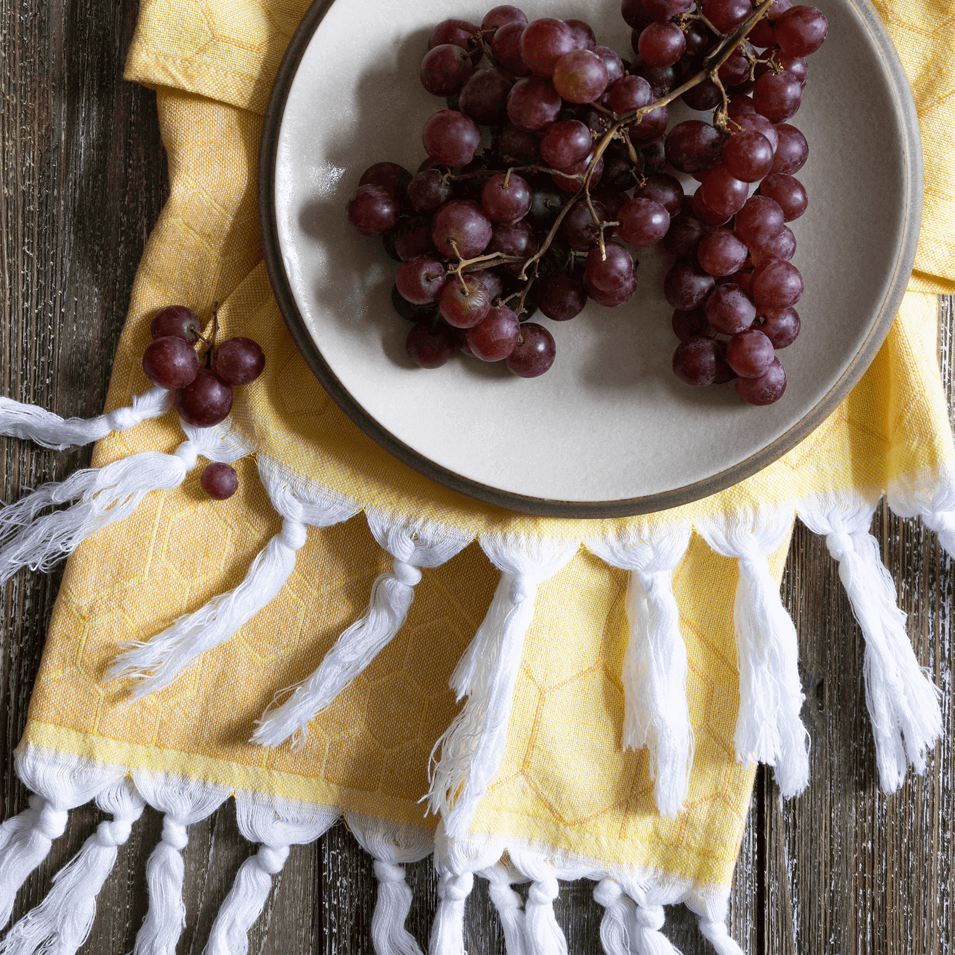 Turkish Towels Canada | Hand Towel | Yellow + Orange