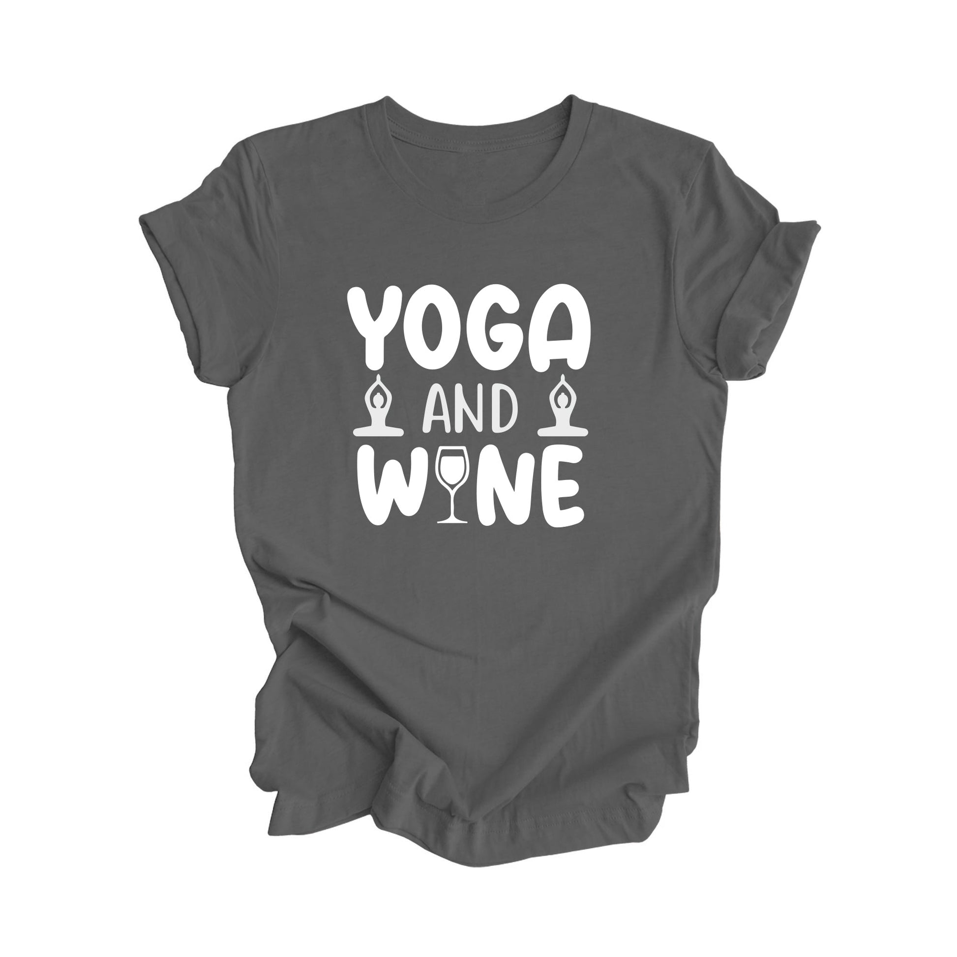 Yoga And Wine - Yoga Gift, Meditation Shirt, Yoga T-shirt, Yoga Lover Gift, Yoga Teacher Shirt, Wellness Shirt, Self Care Shirt - Inspired X