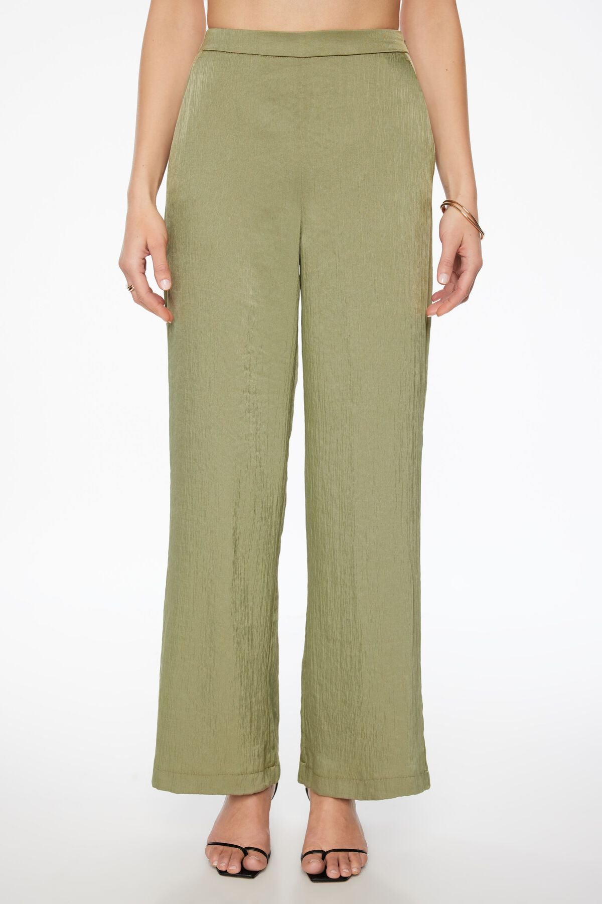 Pantalon large froissé