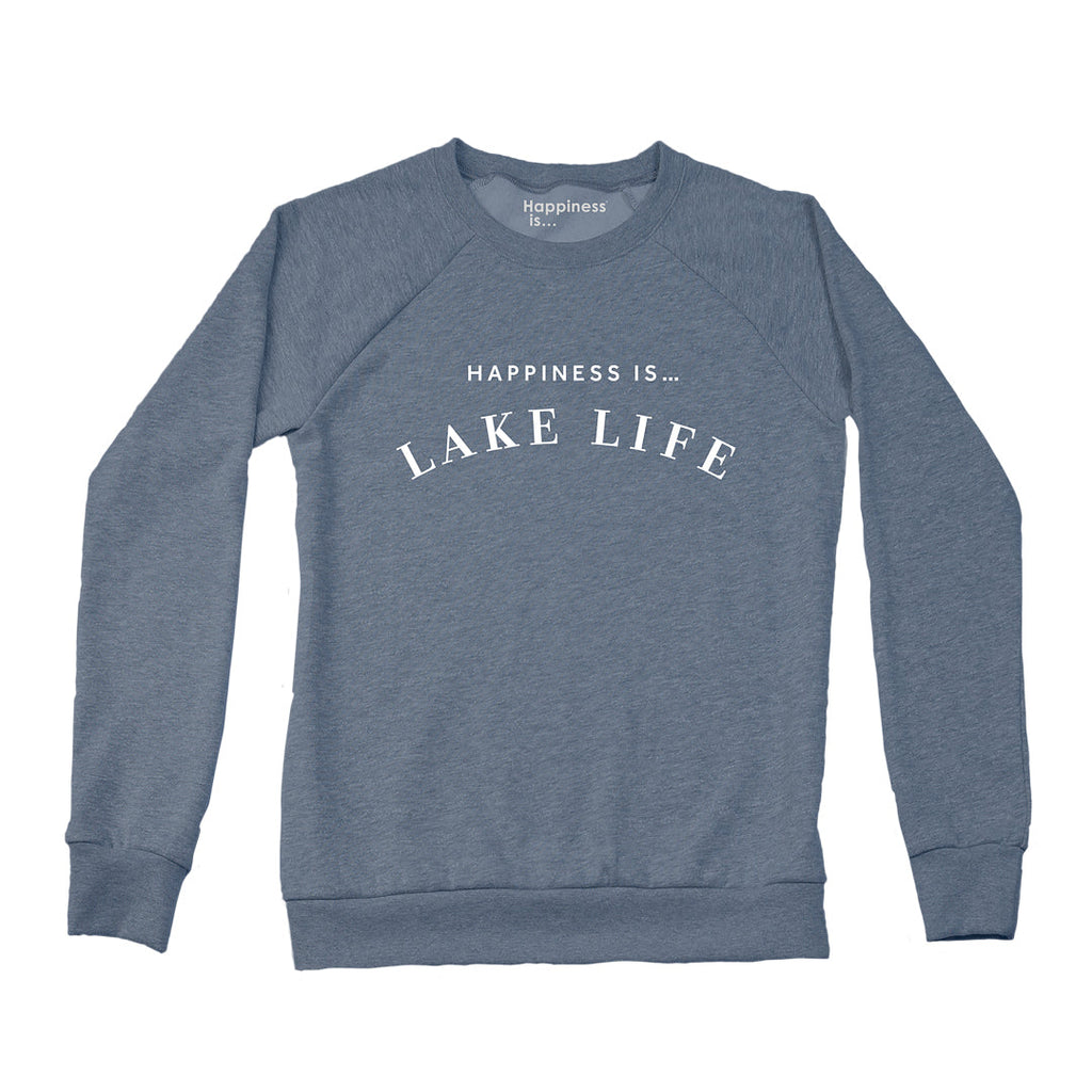 Women's Lake Life Crew Sweatshirt, Heather Navy