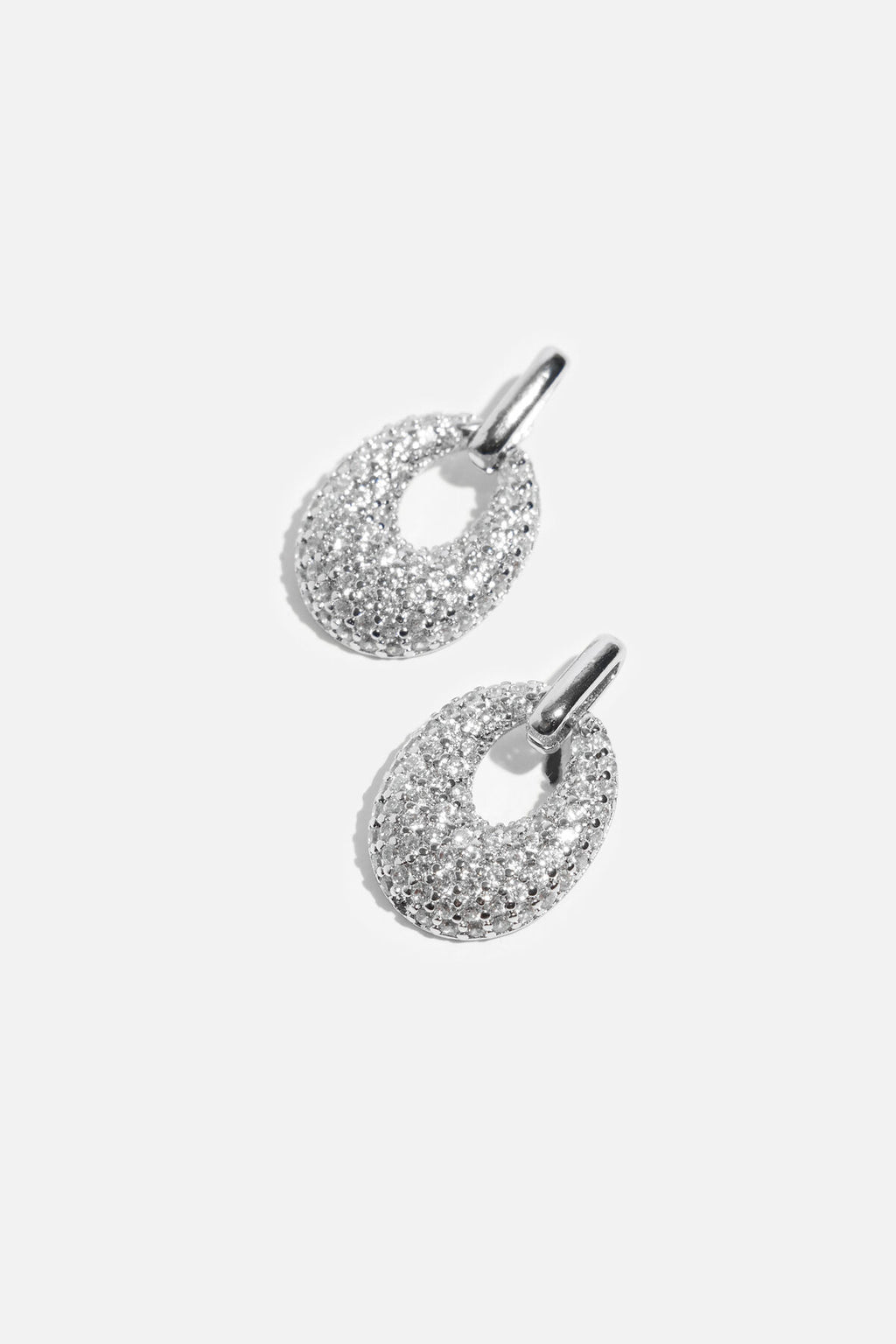Boucles d'oreilles mini heurtoirs de porte serties de pierres précieuses