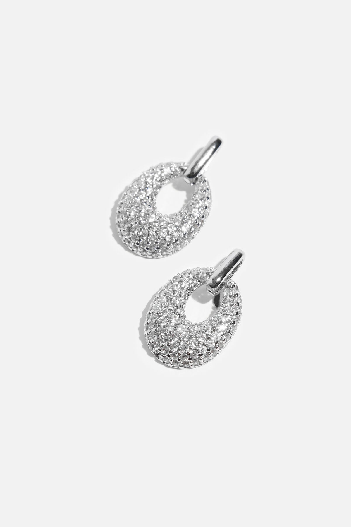 Boucles d'oreilles mini heurtoirs de porte serties de pierres précieuses