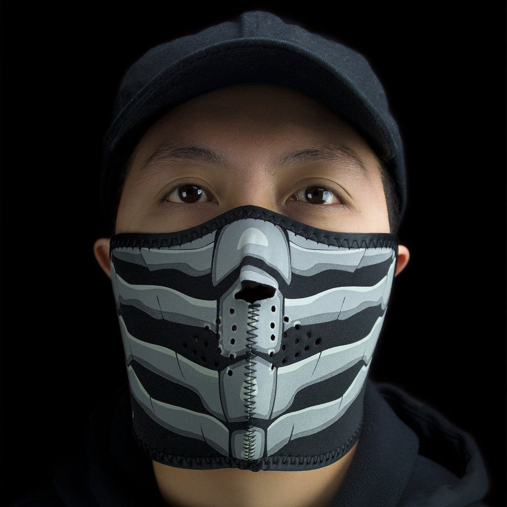 ZANheadgear Half Mask Neoprene Bone Breath Glow in the Dark