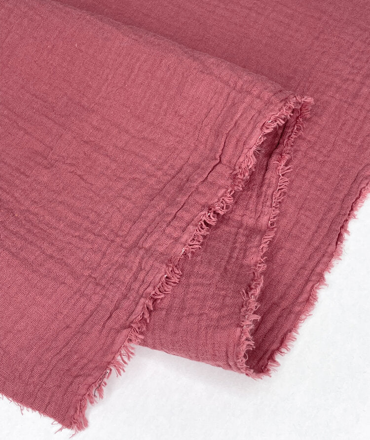 Zola Organic Double Gauze - Cactus Rose, 49"xWOF