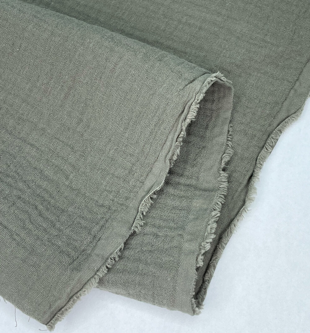 Gaze double biologique Zola - Camouflage, 1/4 yard