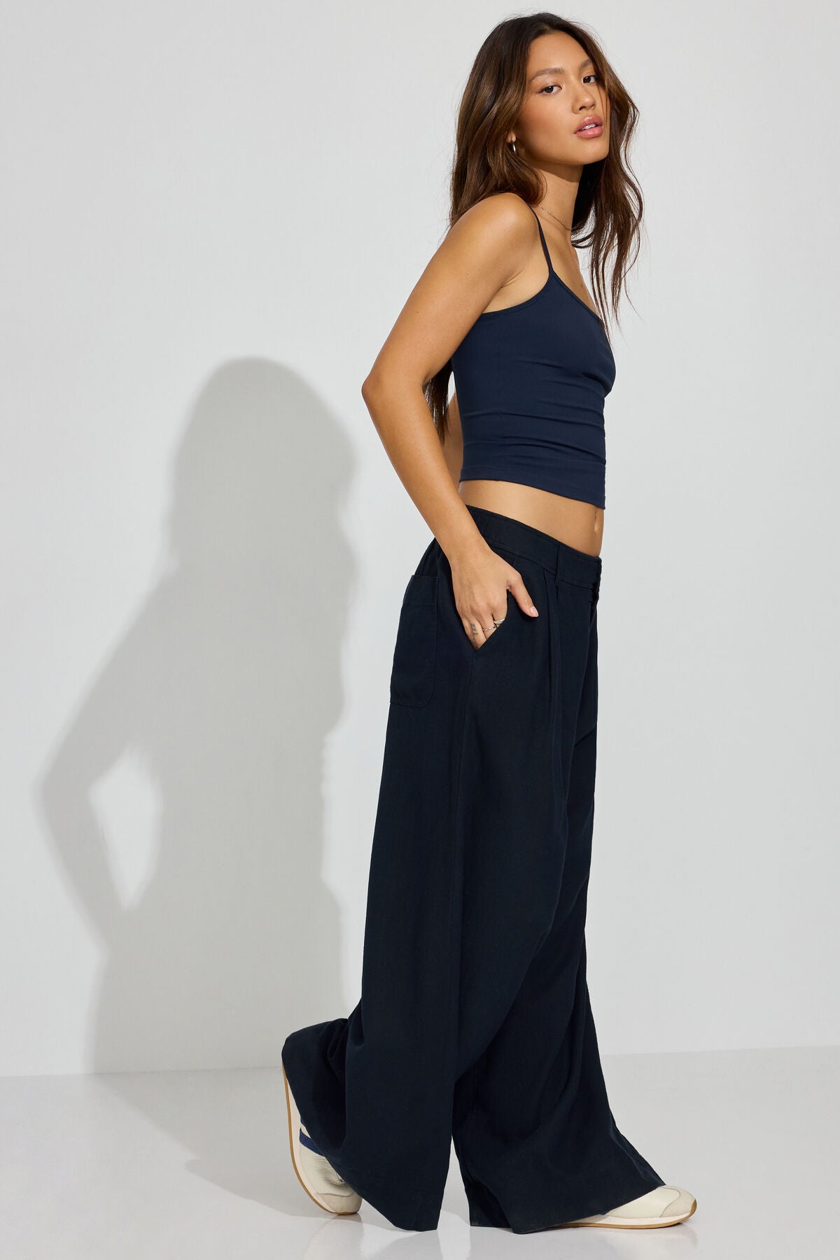 Pantalon ample en lin
