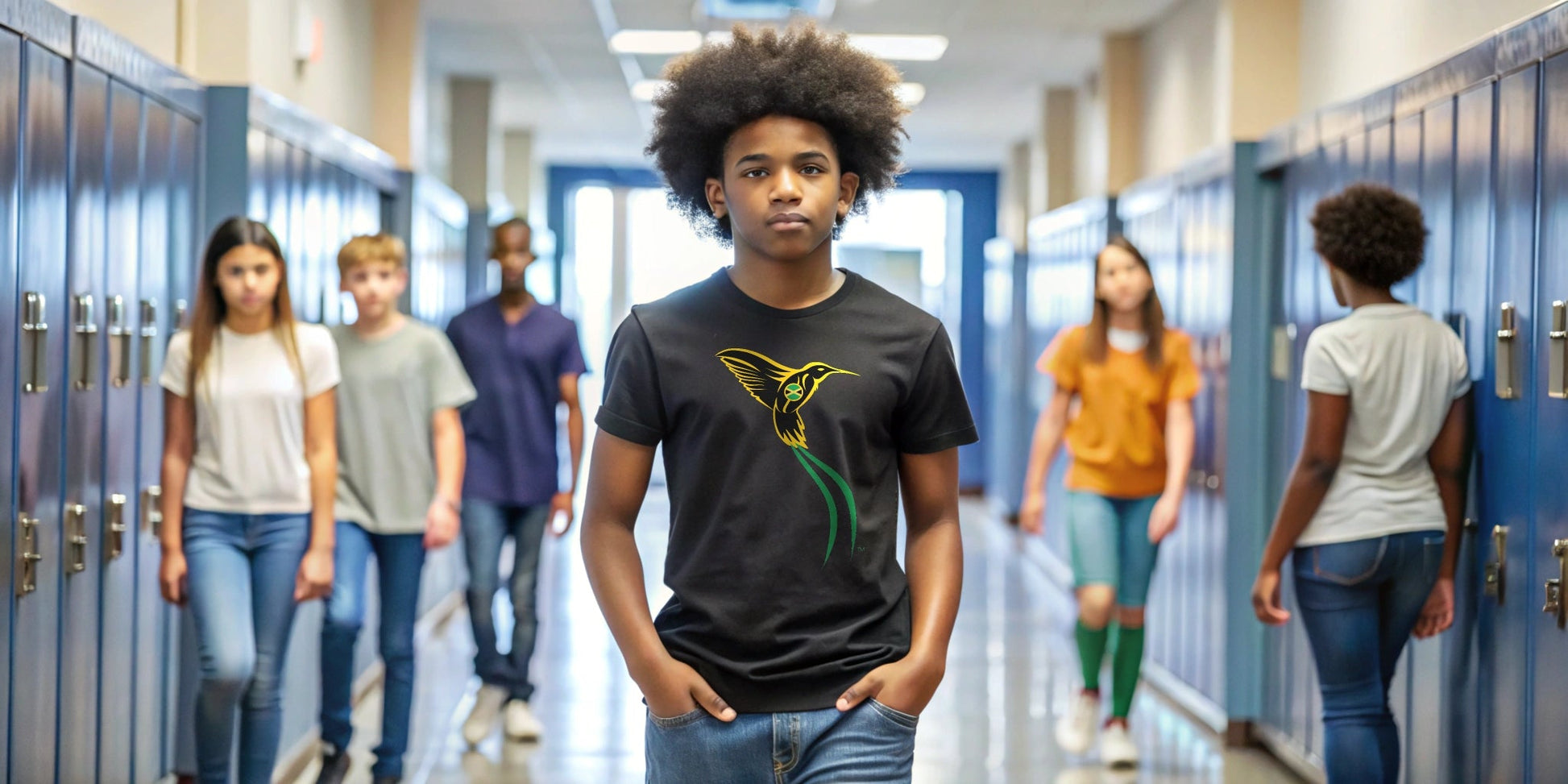 JEUNESSE - Le Docteur Oiseau - Jamaïque, T-shirt JEUNESSE, T-shirt cadeau jamaïcain, T-shirt symbole national, T-shirt Caraïbes, T-shirt indicatif régional 876, T-shirt Kingston, T-shirt Antilles - Inspired X