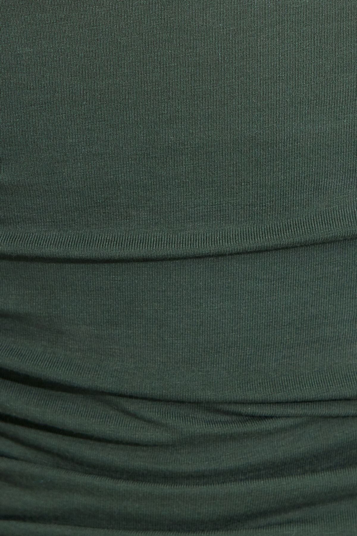 Ruched Boatneck T Shirt