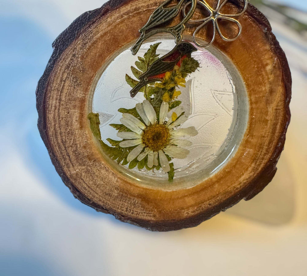 Forêt enchantée : attrape-soleil rustique en bois, idée cadeau pour la décoration intérieure