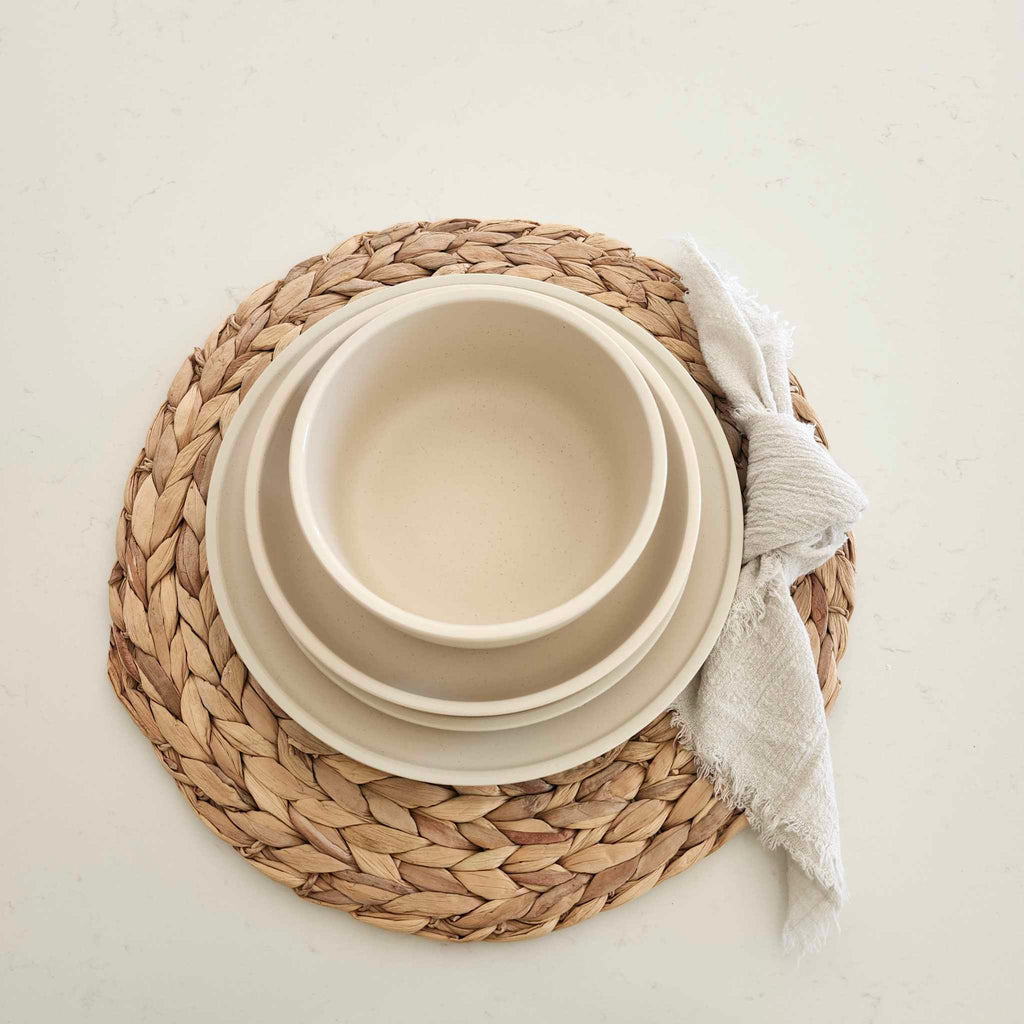Ceramic Dinnerware (Cream White)