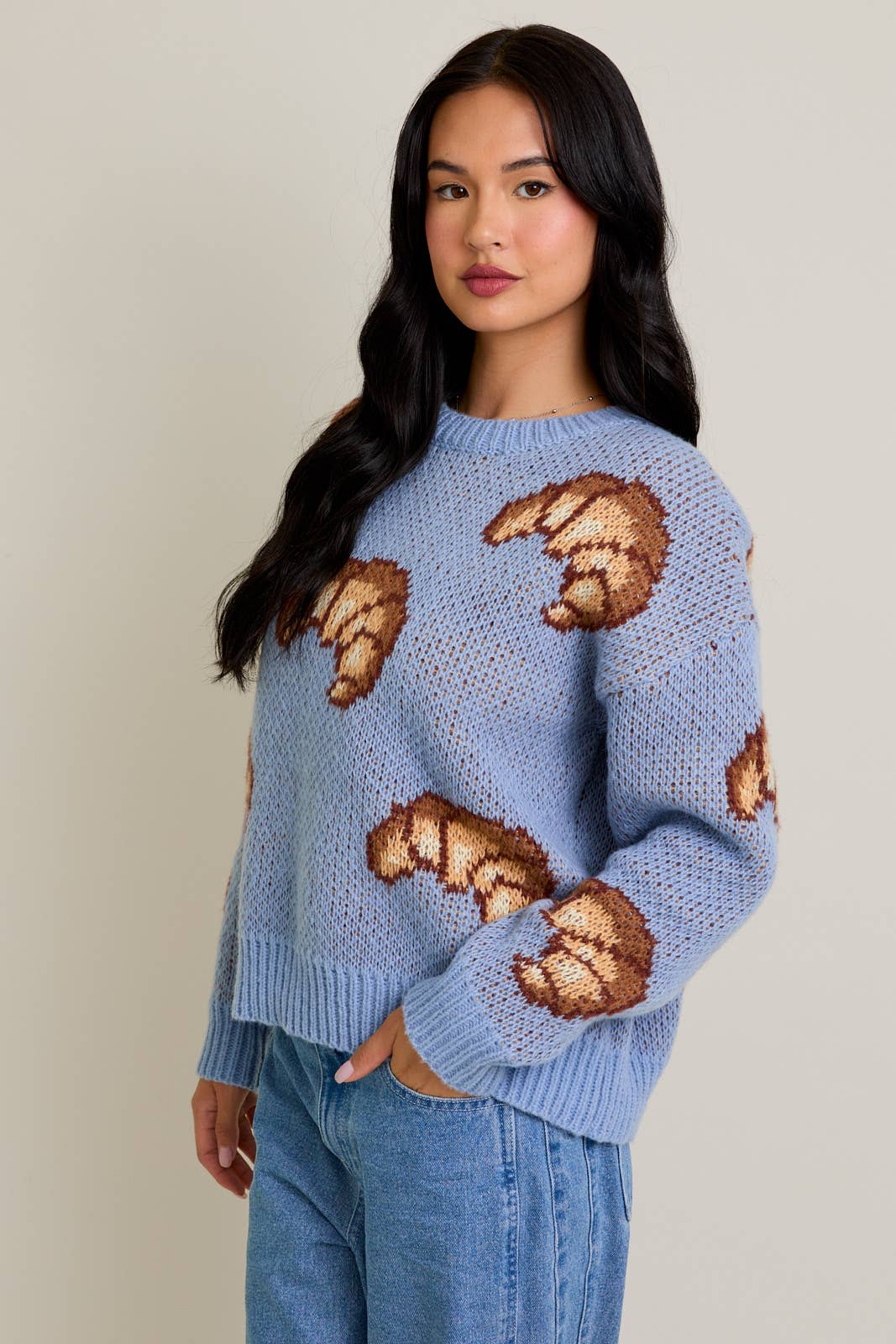 Croissant Crewneck Sweater