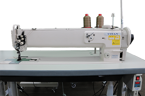 Machine à bras long à 2 aiguilles Titan TN-1560L-25, pied à coulisse, calibre 1/4" 