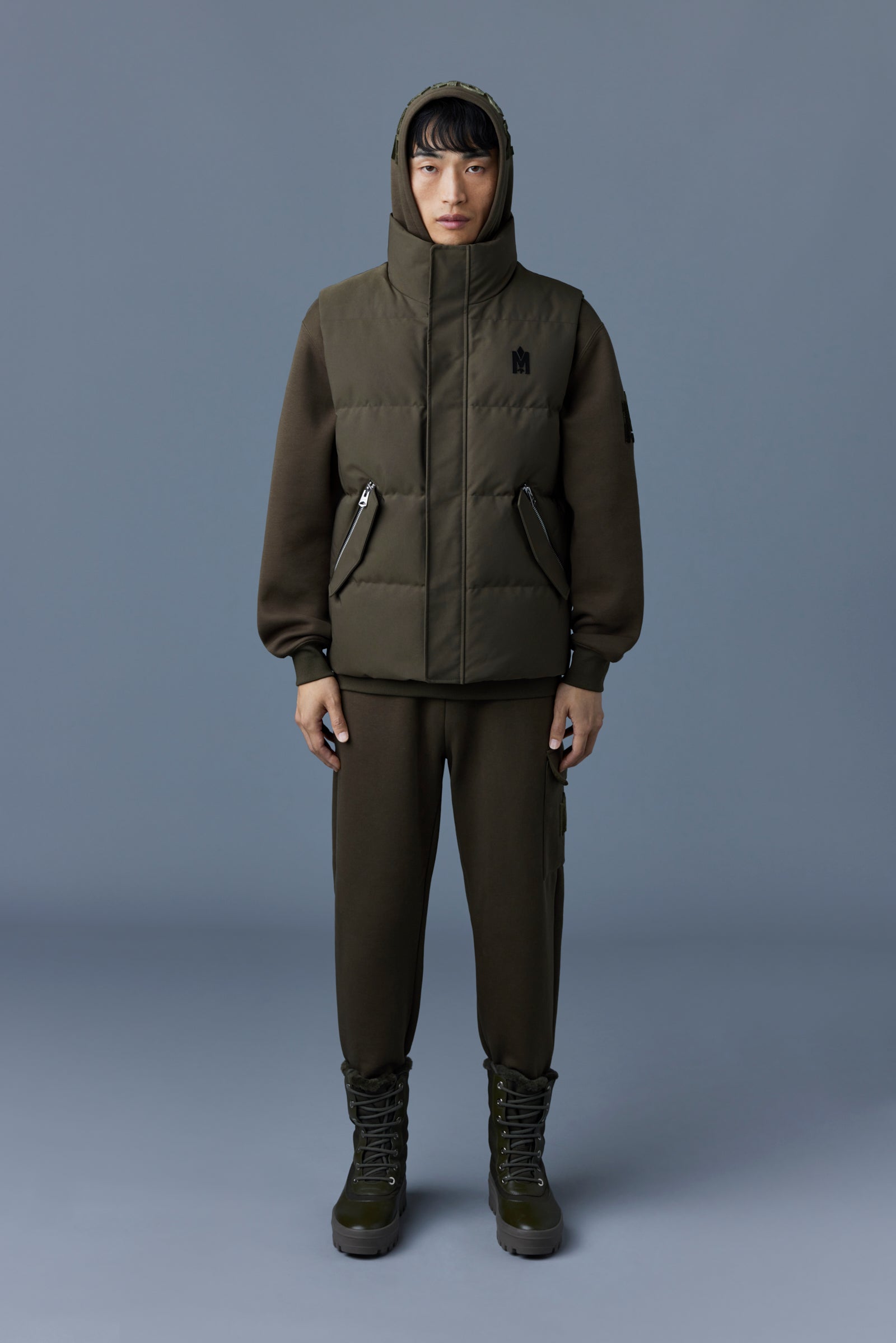 JOSEPH Nordic Tech down vest with funnel collar