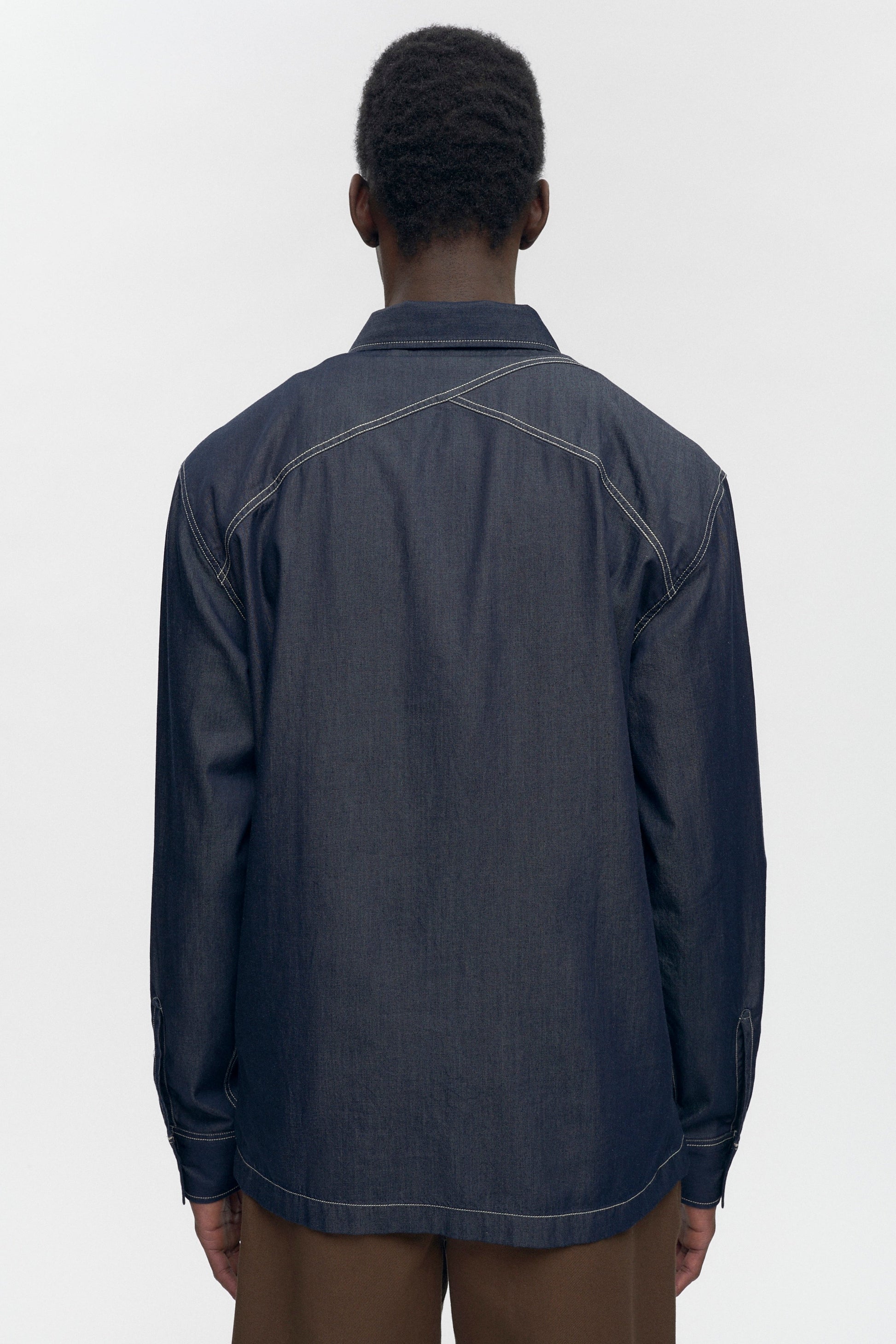 Men's Chambray Full Zip Shirt