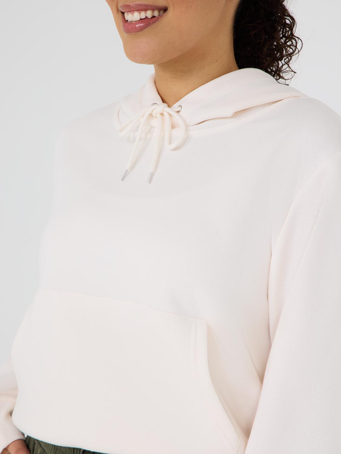 Sweat à capuche en polaire à taille