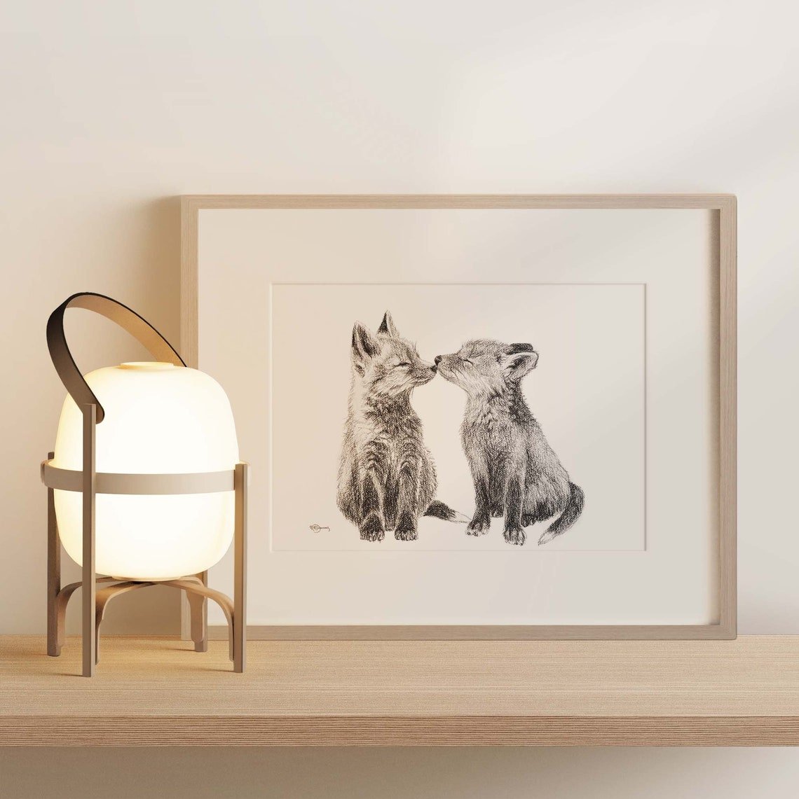Adorable Baby Foxes - animal art print